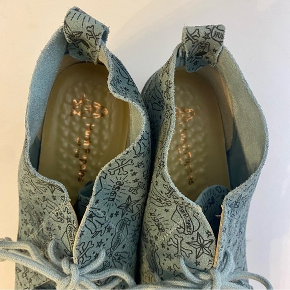 Hush Puppies Blue Cyra Caitlin Chukka Boots 100% Suede - Picture 10 of 16